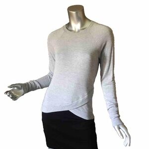 Athleta Criss Cross Sweatshirt Size XS Super Soft Stretchy Crew Neck Long Sleeve